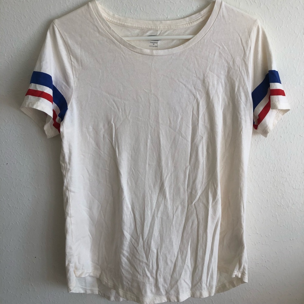 Basic striped sleeve shirt